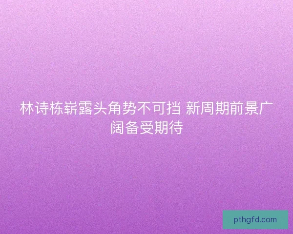 林诗栋崭露头角势不可挡 新周期前景广阔备受期待